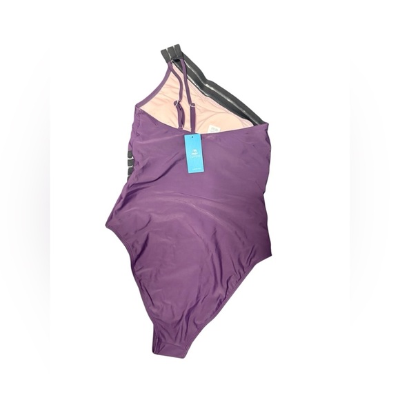 Cupshe Pannel One Shoulder One Piece Swimsuit - Picture 4 of 4